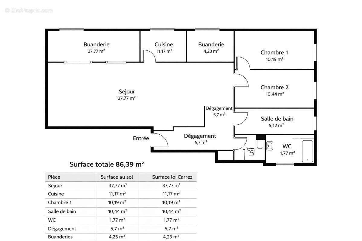 Appartement à MARSEILLE-8E