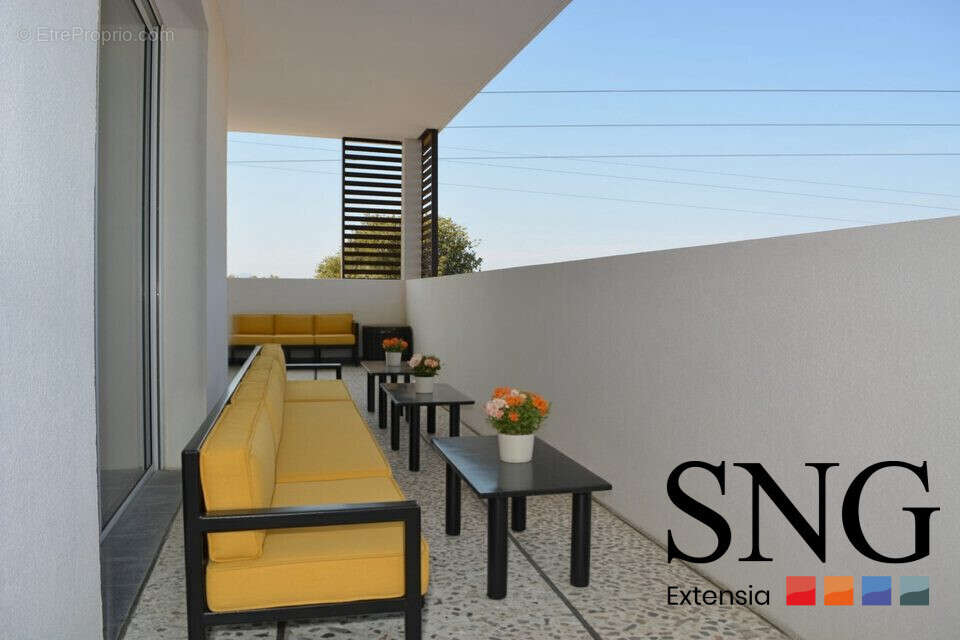 terrasse côté Est meublée - Appartement à BAILLARGUES