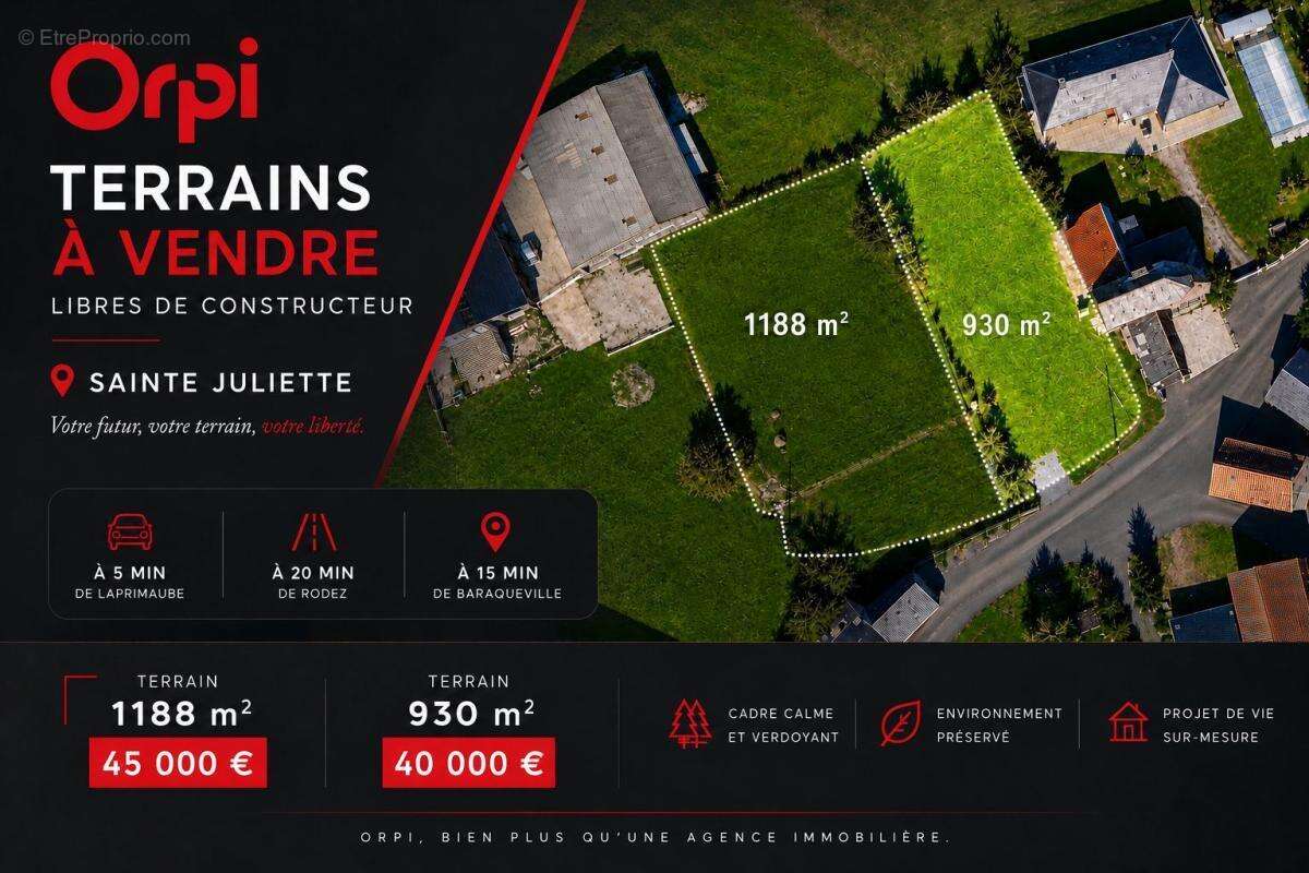 Terrain à SAINTE-JULIETTE-SUR-VIAUR