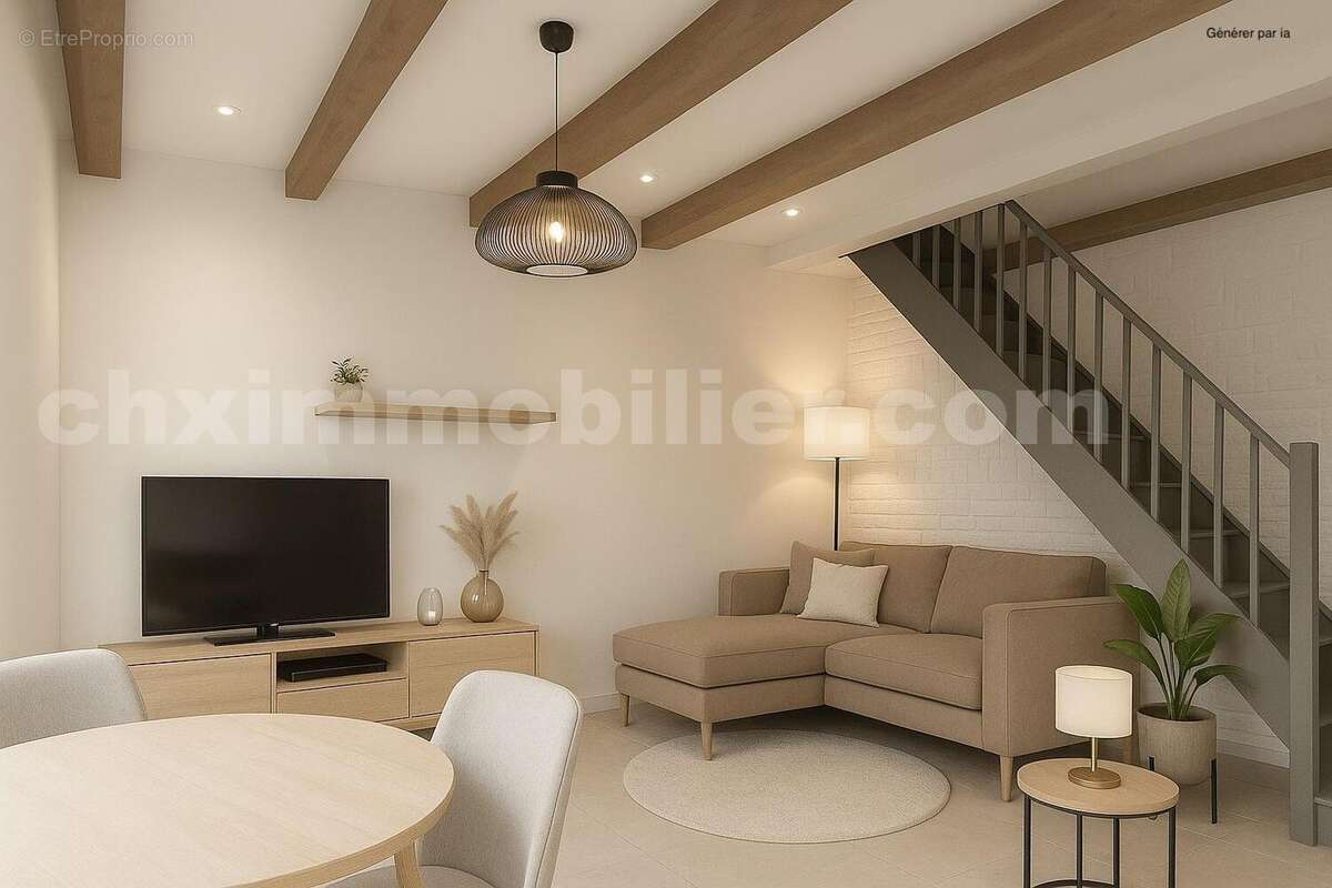 Salon moderne aux tons neutres - Commerce à SALLANCHES