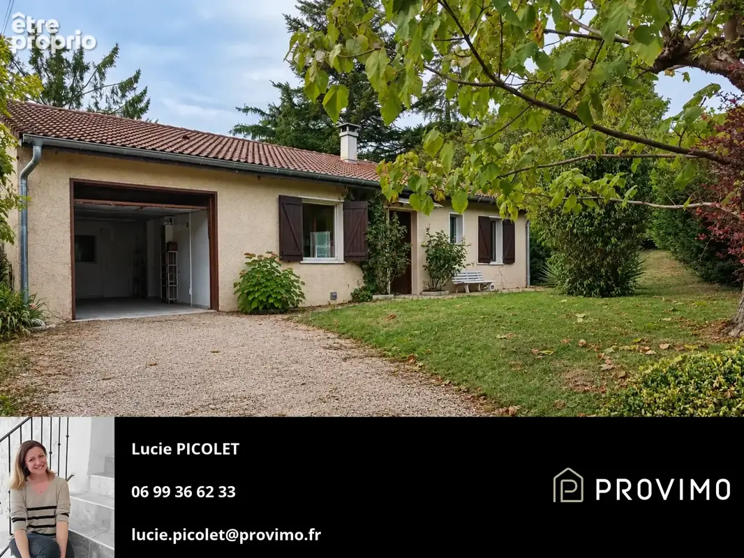 Maison de plain-pied avec grand terrain constructible de 1 421 m2   Secteur Sénissiat - photo 1