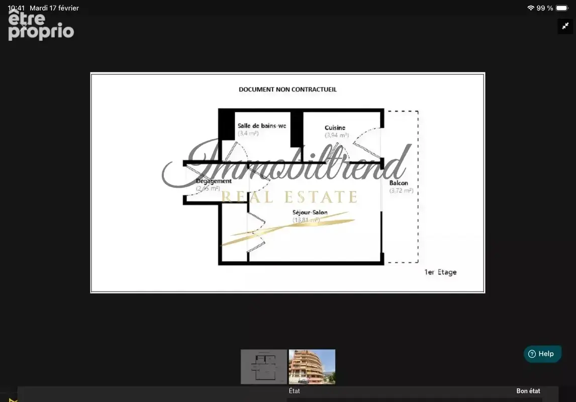 Menton bas Borrigo, studio de 23,60 m2 et balcon. - photo 18