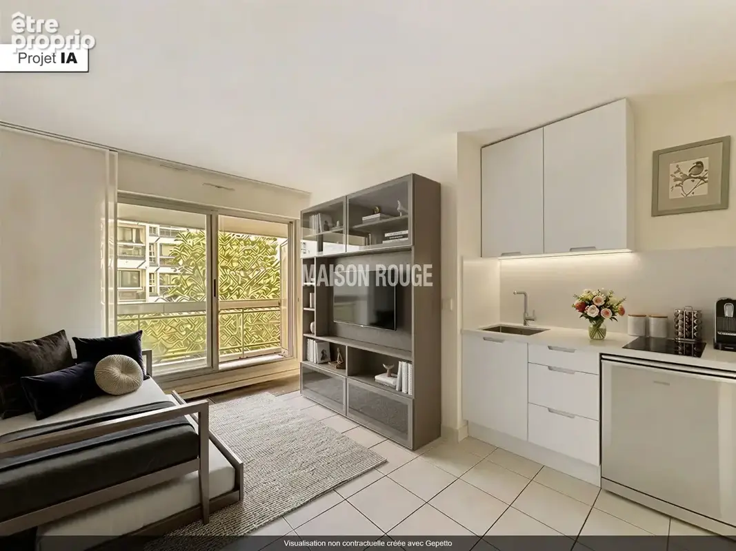 Boulogne M° Jean-Jaurès - Rare - Studio avec beau balcon sur jardin - photo 4