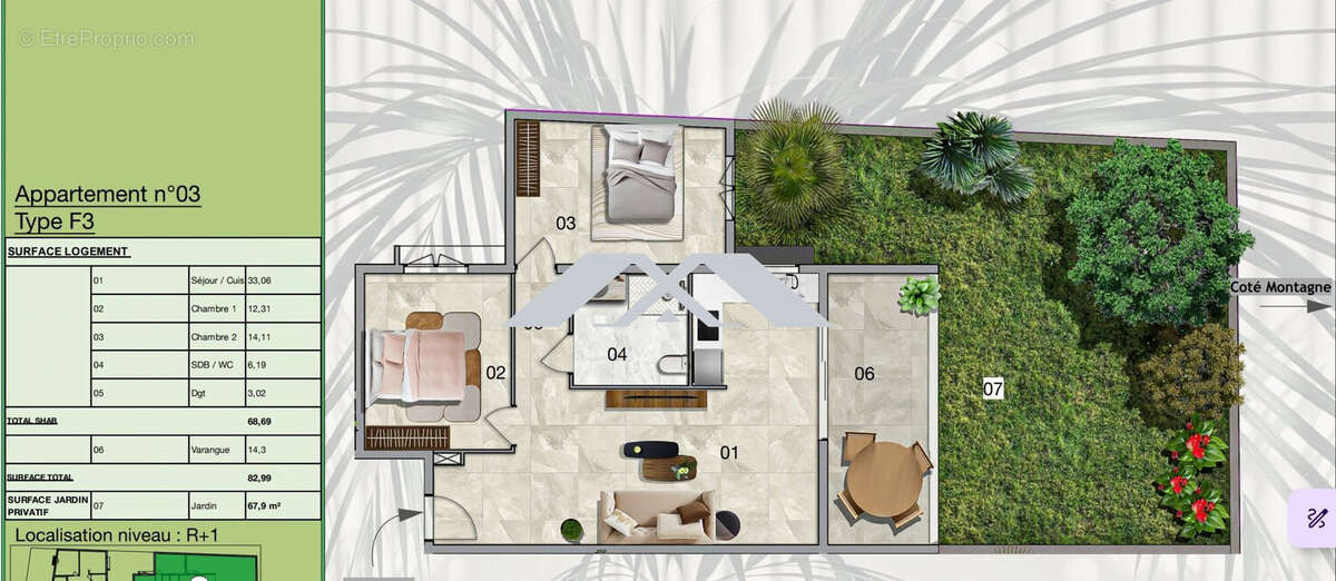 Appartement à L&#039;ETANG-SALE