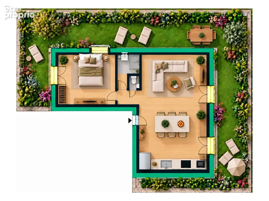 PIRIAC-SUR-MER - T2 rénové avec jardin privatif de 250 m² - photo 4