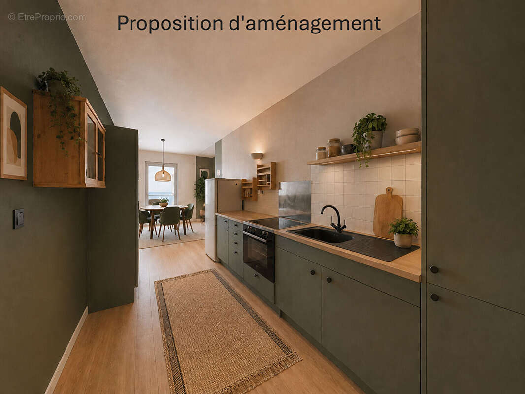 Grand T2 de 61 m²  Dijon Monchapet à rafraichir - photo 3