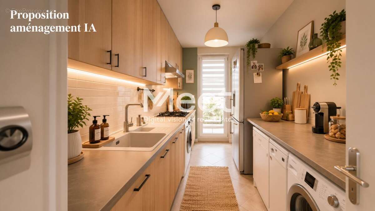 Appartement - 61,67m2 - 2 chambres - balcon - parking - photo 4