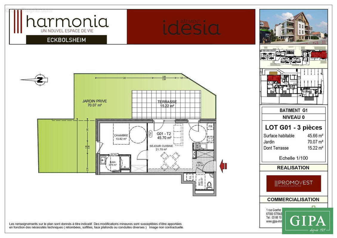 Appartement à ECKBOLSHEIM