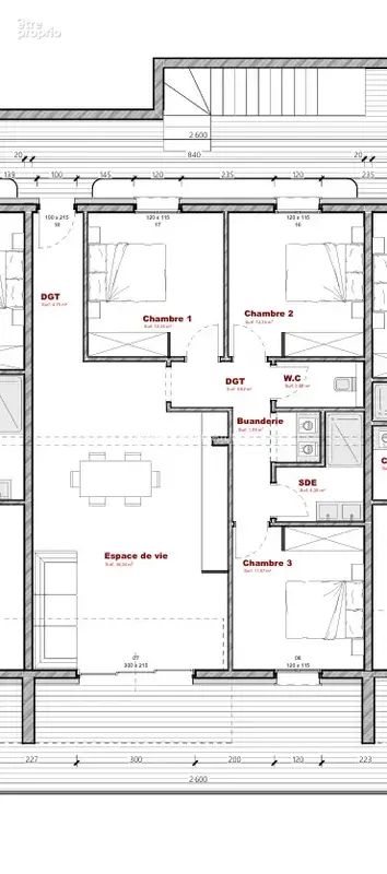 Propriano - t4 vue mer avec terrasse - 91m2 - photo 2