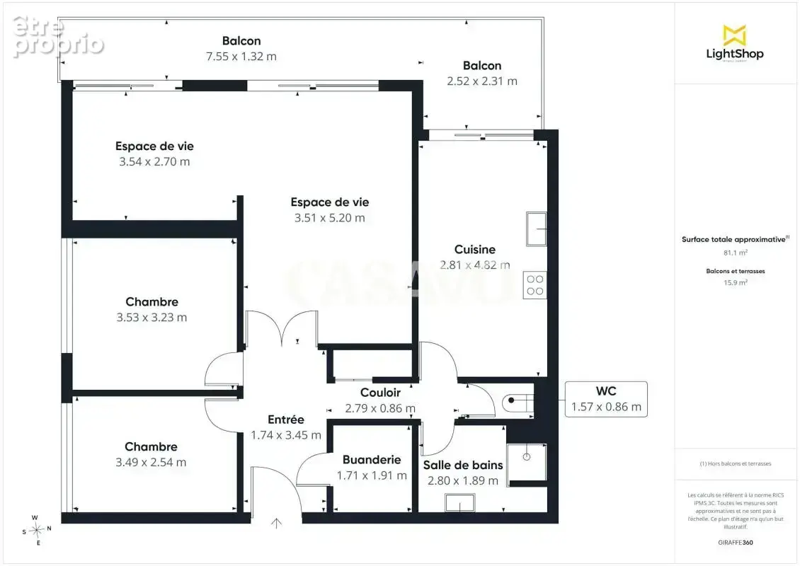 Vente Appartement 4 pièces de 80m² - 38290 La Verpillière - photo 5