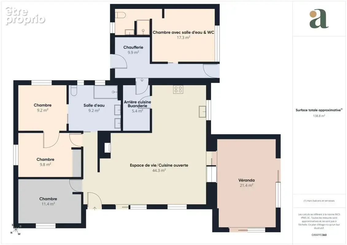 Maison de plain-pied de 140 m² - 4 chambres -5 parking - Saint-Jean-de-Boiseau (44640) - photo 17