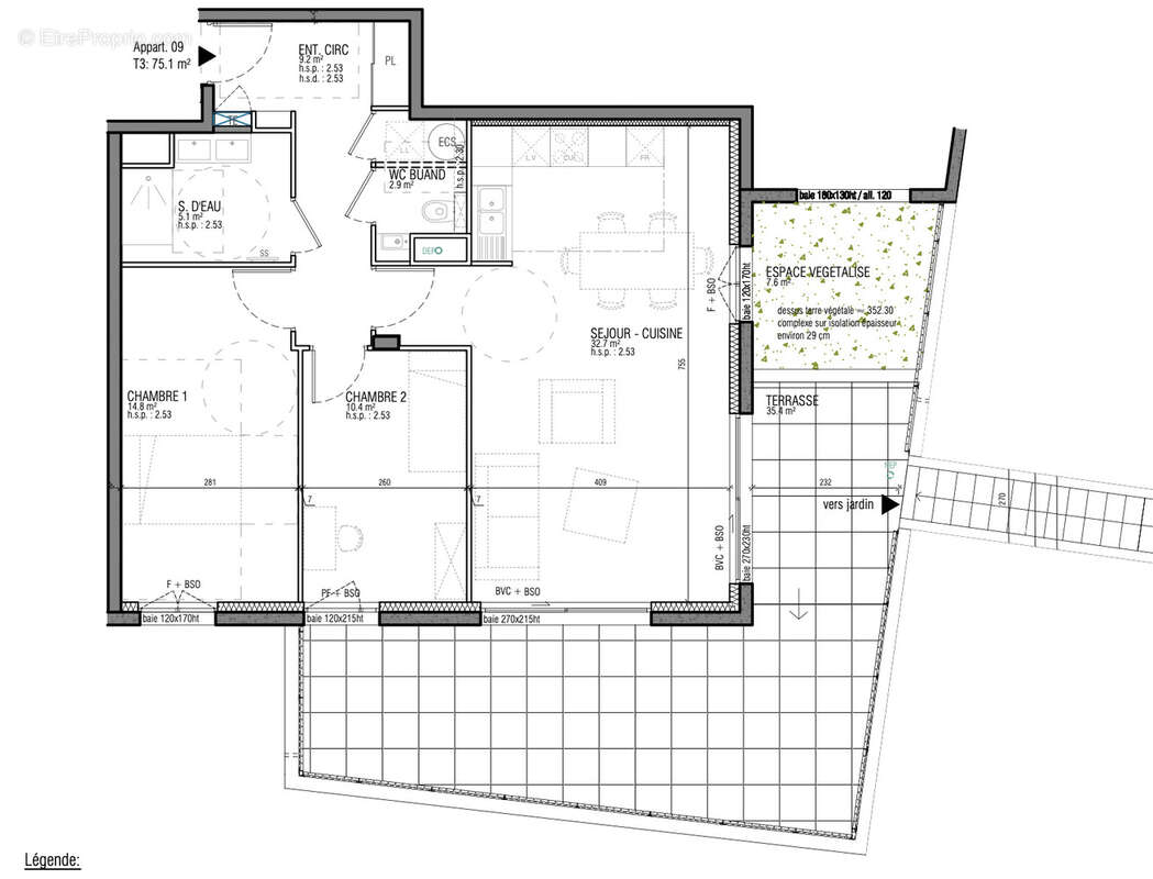 Appartement à LA TOUR-DE-SALVAGNY
