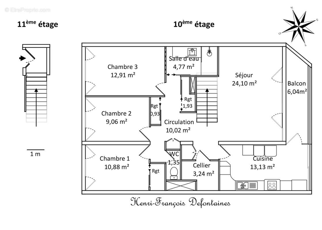 Nanterre Préfecture Parc André Malraux appartement de 4 pièces + balcon + parking souterrain 456 750 € - photo 10