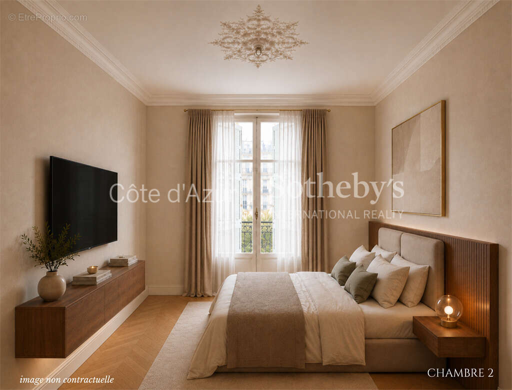 Nice Musiciens : Appartement bourgeois rénové de 3 chambres dans un immeuble Belle Époque - photo 2