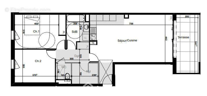 T3 - 78 m2 - 369 000¤ - Appartement à CANET-EN-ROUSSILLON