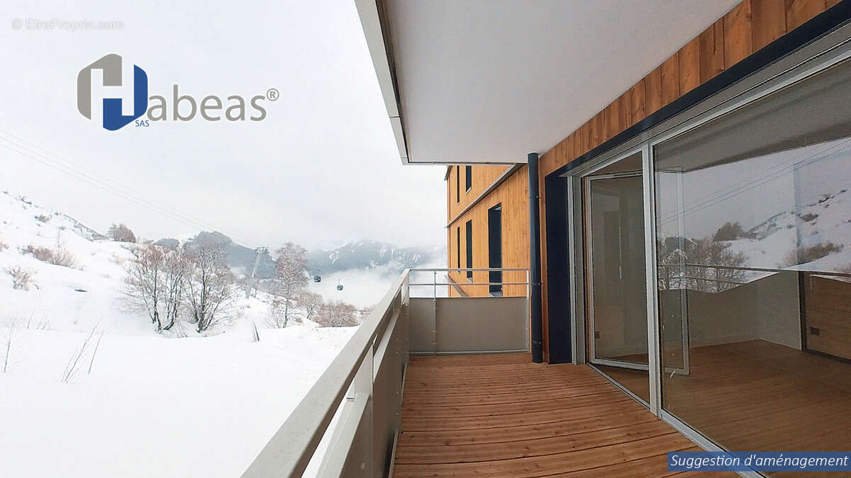 T3 avec 1 chambre plus 2 cabines , 63.71m², Balcon 5,58m², Casier à Ski, cellier - photo 4