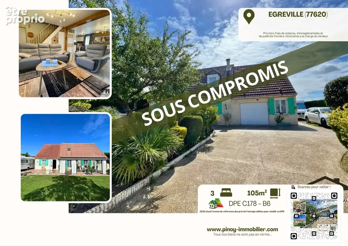 ÉGREVILLE - Maison 3 chambres avec grande pièce de vie de 51 m2, terrasse couverte et garage 41 m2 - photo 9