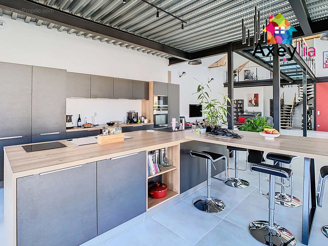 A vendre- roanne bord de loire - maison de ville type loft avec terrain et piscine - photo 20