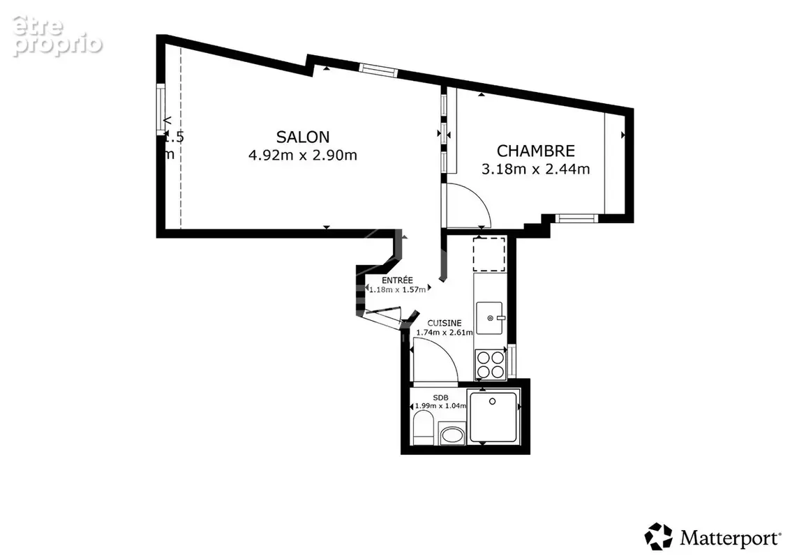 Appartement 25m² à paris 17e arrondissement - photo 12
