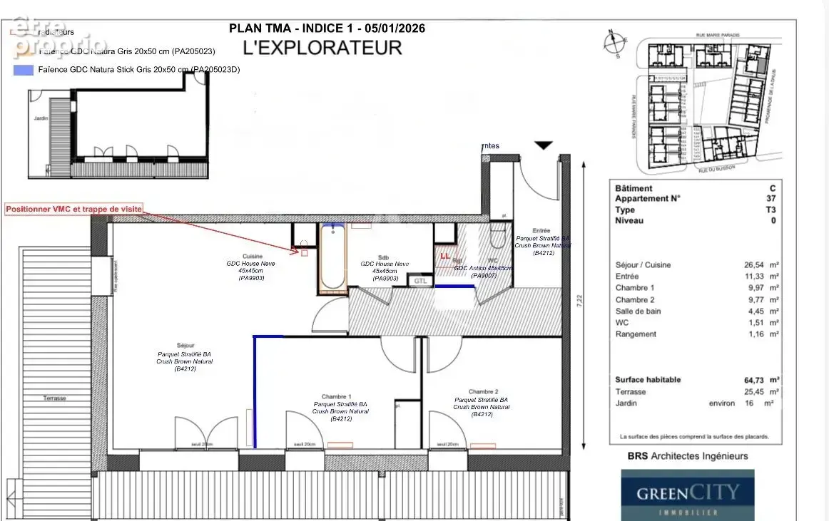 Appartement Coupvray - F3 NEUF  bâtiment passif AVEC JARDIN, TERRASSE & 2 PARKINGS COUVERTS - Livraison prévue février 2027 - photo 8