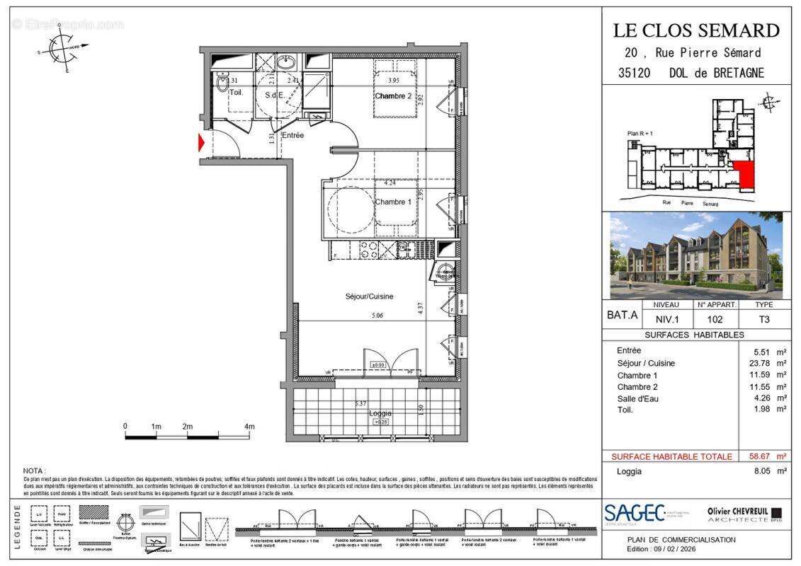 Appartement à DOL-DE-BRETAGNE