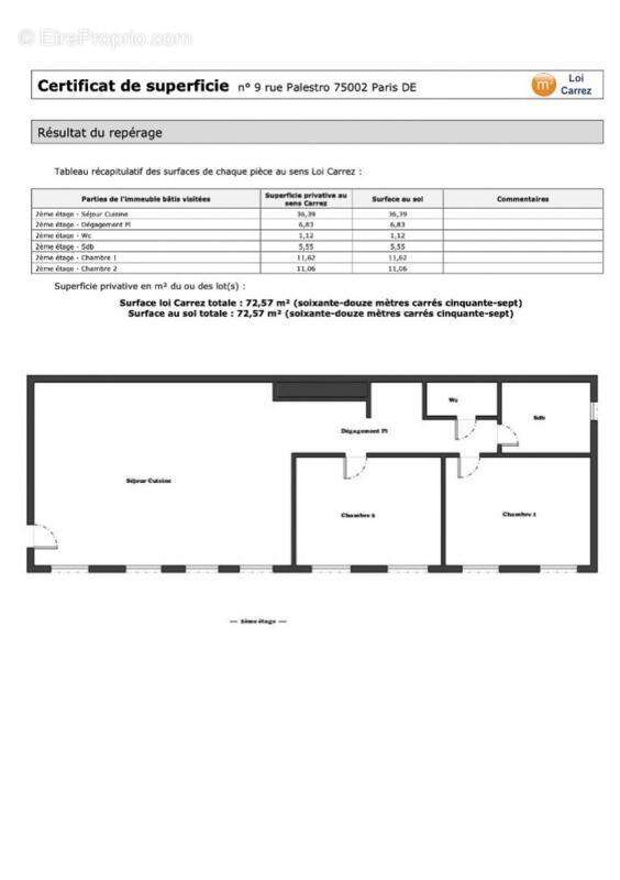 Appartement à PARIS-2E