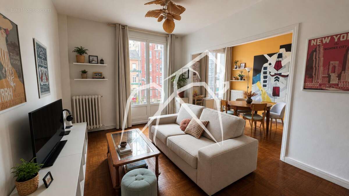 Appartement 4 pièces  Rouen Vieux marché  70 m² - photo 2