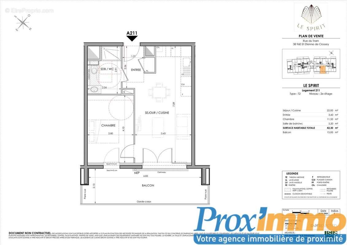 Appartement à SAINT-ETIENNE-DE-CROSSEY
