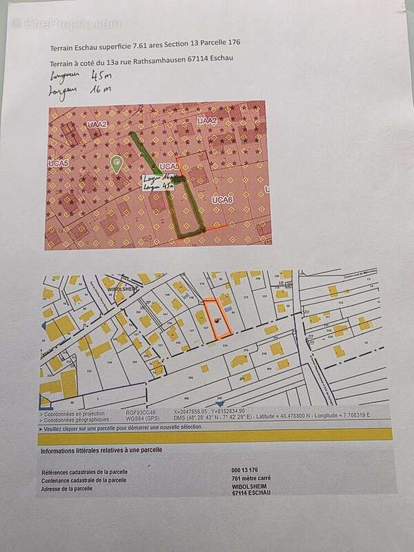 Terrain à PLOBSHEIM