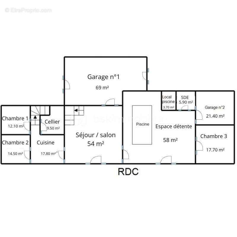RARE – Propriété 363 m² – 10 chambres – Piscine intérieure – Idéal gîte - photo 18