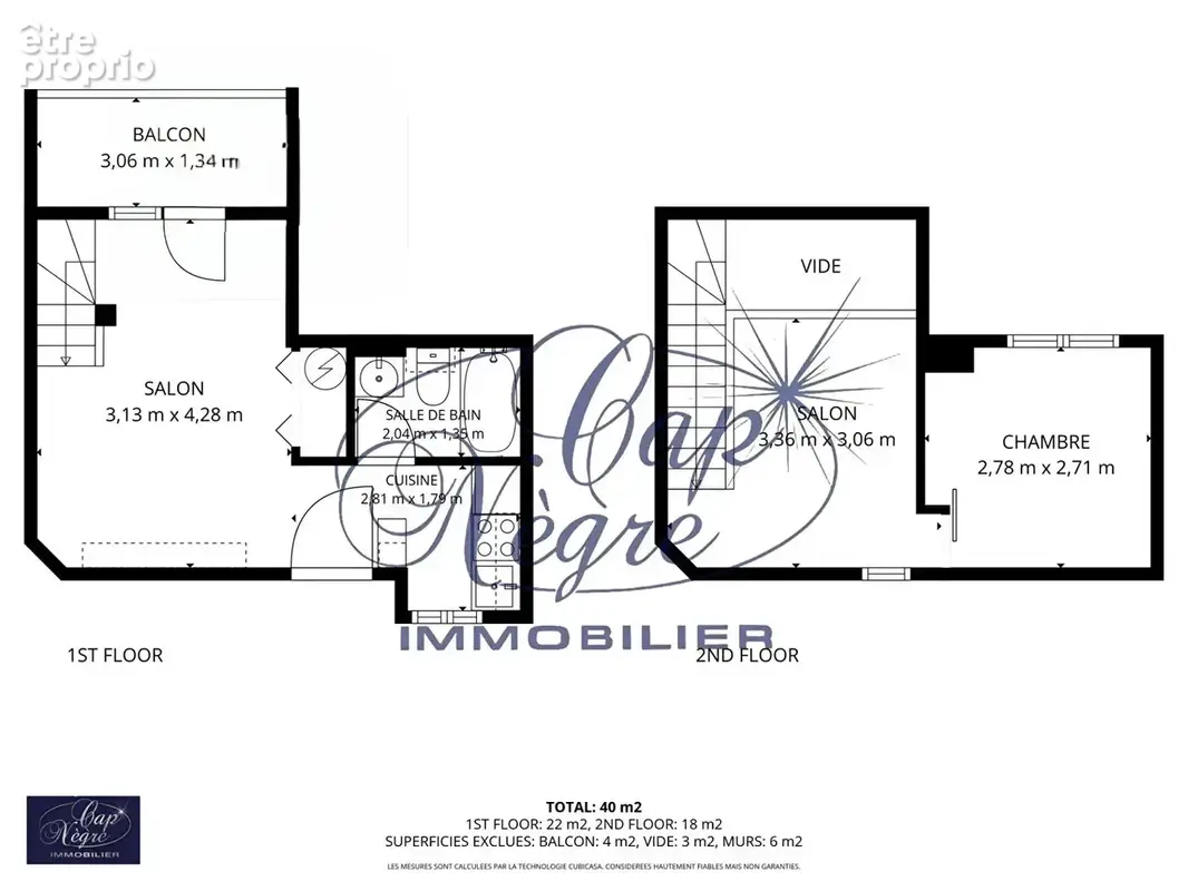 Appartement T3 mezzanine à vendre avec piscine - Pramousquier - photo 12