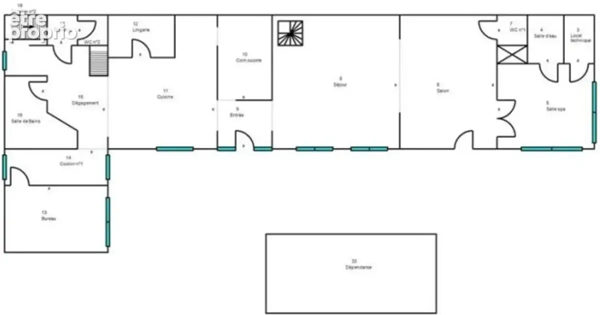 Fermette renovee 247 m² semi plain-pied 4 ch bureau spa jardin expo sud - photo 47