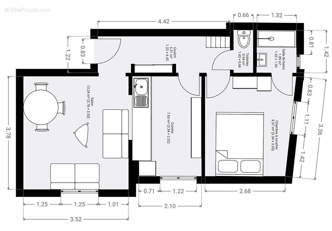 Appartement à PARIS-20E