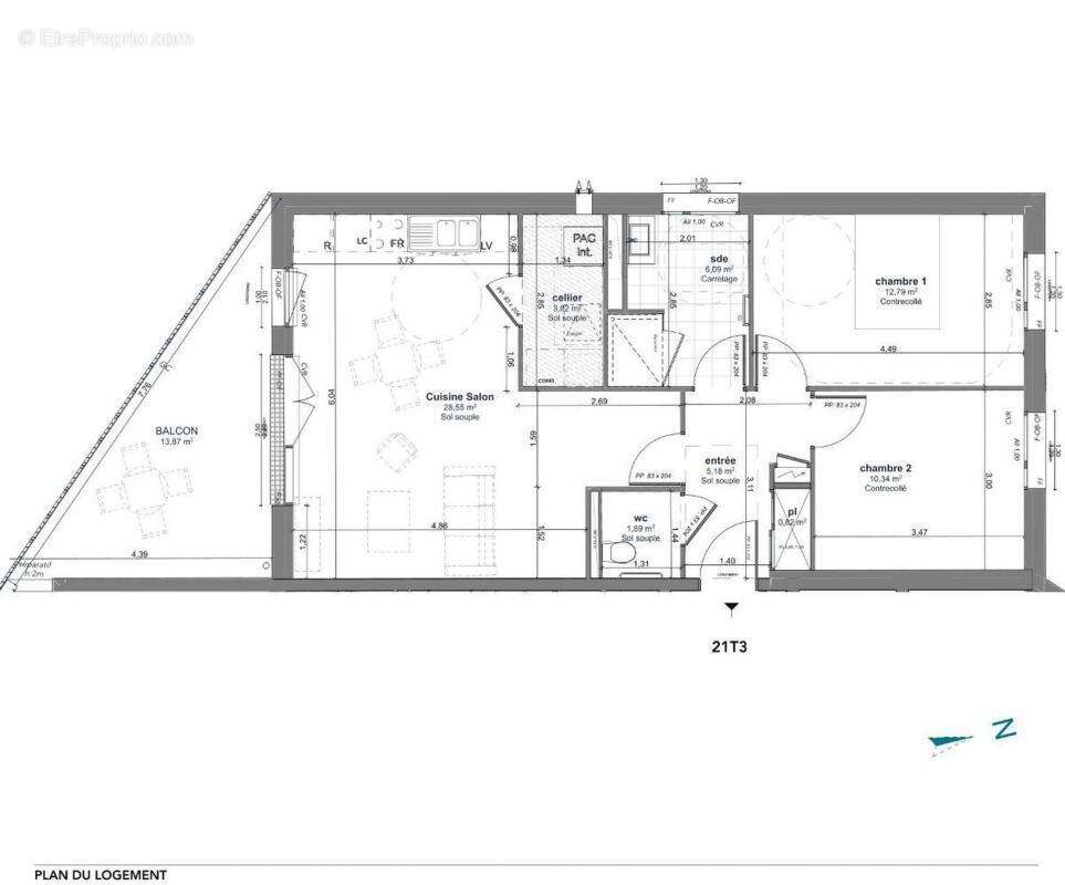 Appartement à HERMANVILLE-SUR-MER