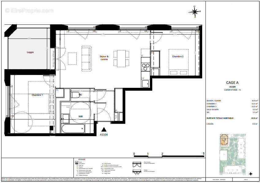 Appartement T3 - 61m2 - Cartoucherie - photo 3