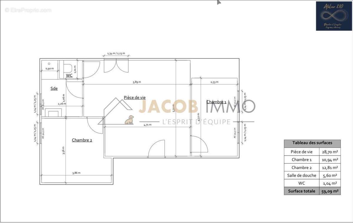 T3 neuf 59 m² – Résidence Ti Mezeg – Bourg à pied - photo 5