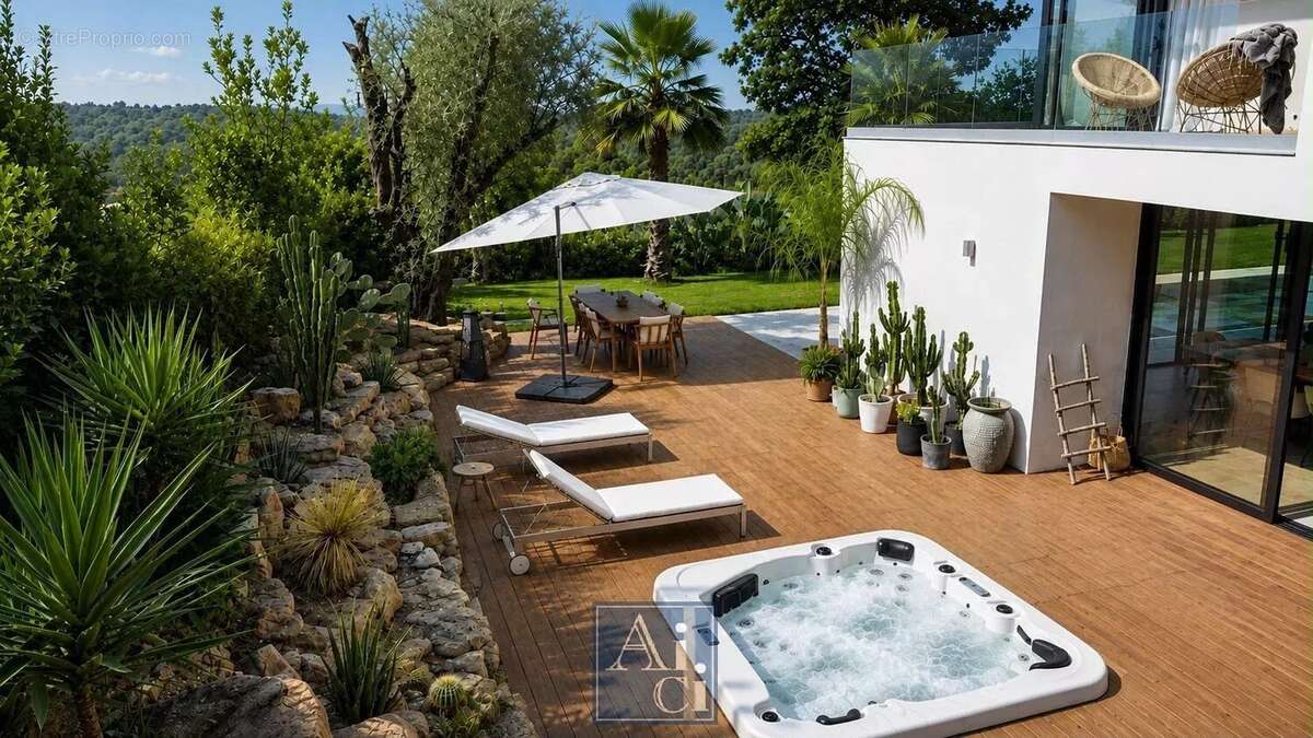 Opio proche valbonne – domaine privé – villa contemporaine neuve - photo 4