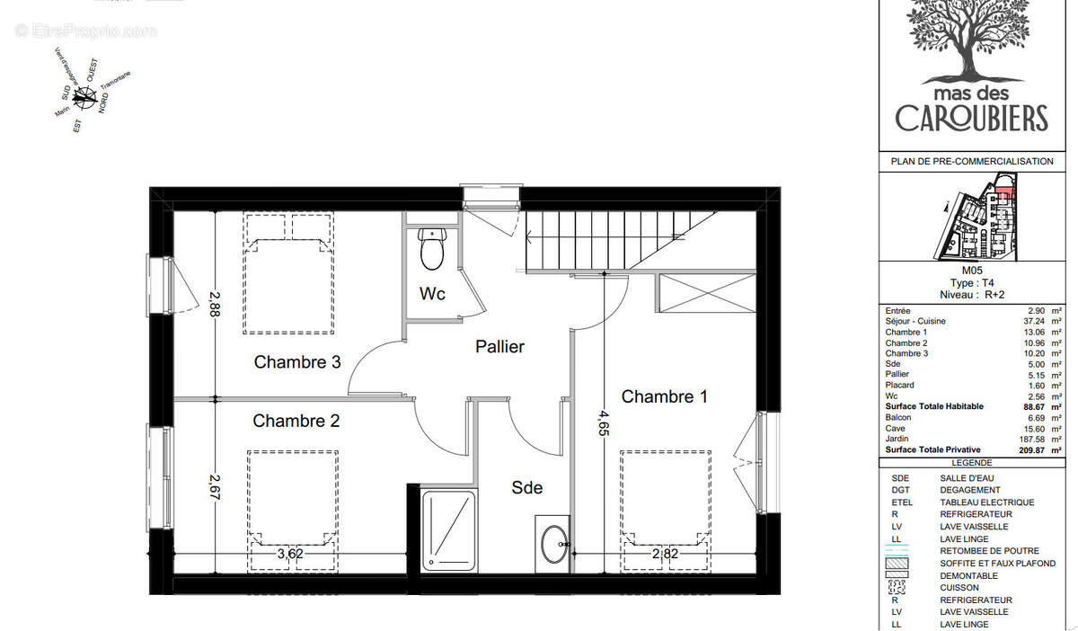 Perpignan centre : maison 4 pieces - 3 faces - parking - photo 5