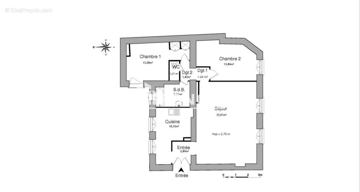 Appartement à PARIS-3E