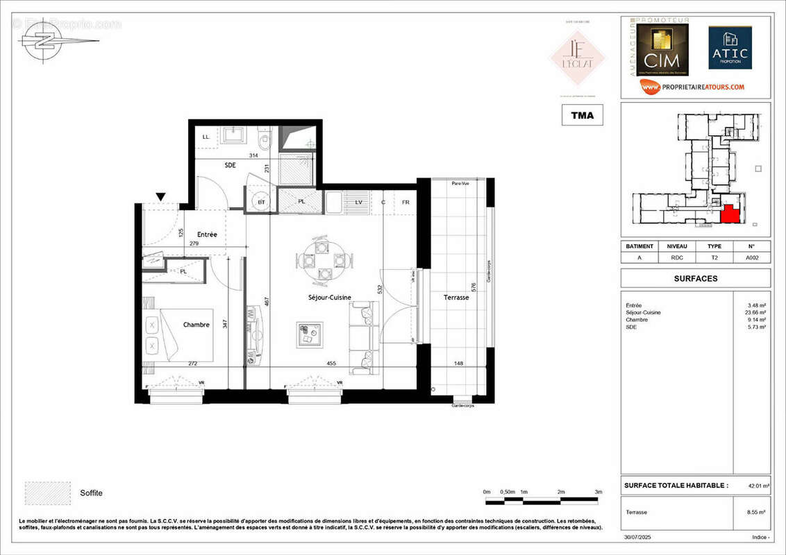 Appartement à SAINT-CYR-SUR-LOIRE