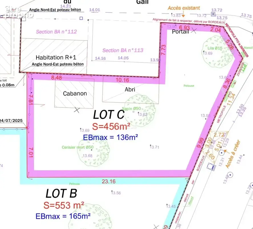 Bruges  terrain à bâtir 456 m²   libre de constructeur  proche centre-ville - photo 3
