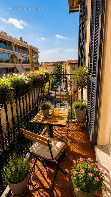 Cannes Bas Montfleury proche Résidence le Gallia - Appartement Cannes 2 pièces 45.46 m2 avec double cave et balcon - photo 18