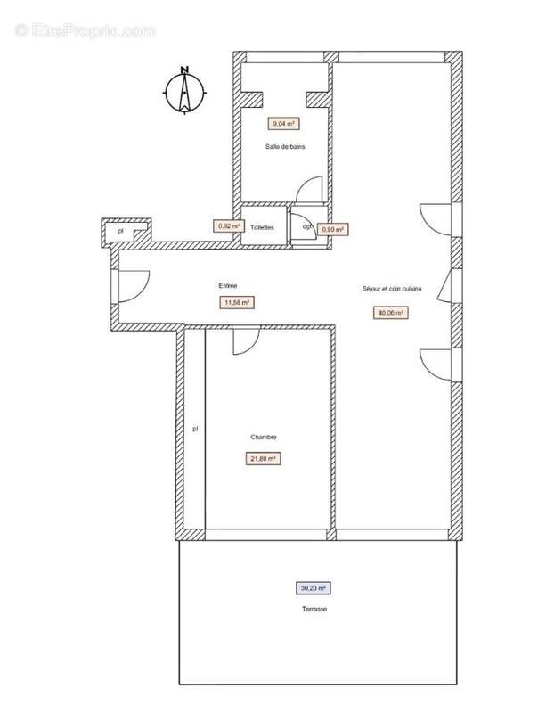 Cannes oxford, appartement 2 pieces 84 m² rénové en rez de jardin - photo 17