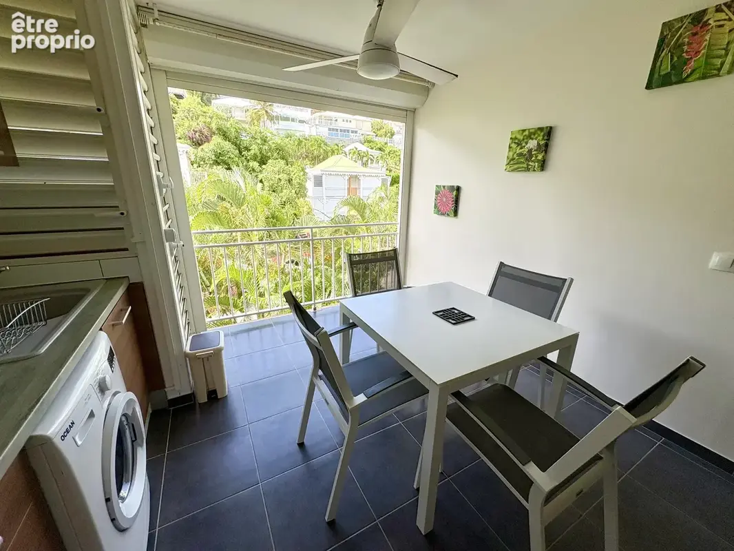 Anse des rochers : t2 etage de 29,15 m2 meuble acces plage et piscine - photo 4
