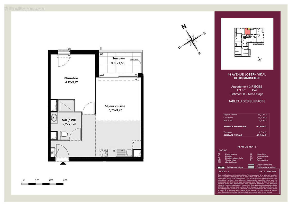 Appartement à MARSEILLE-8E