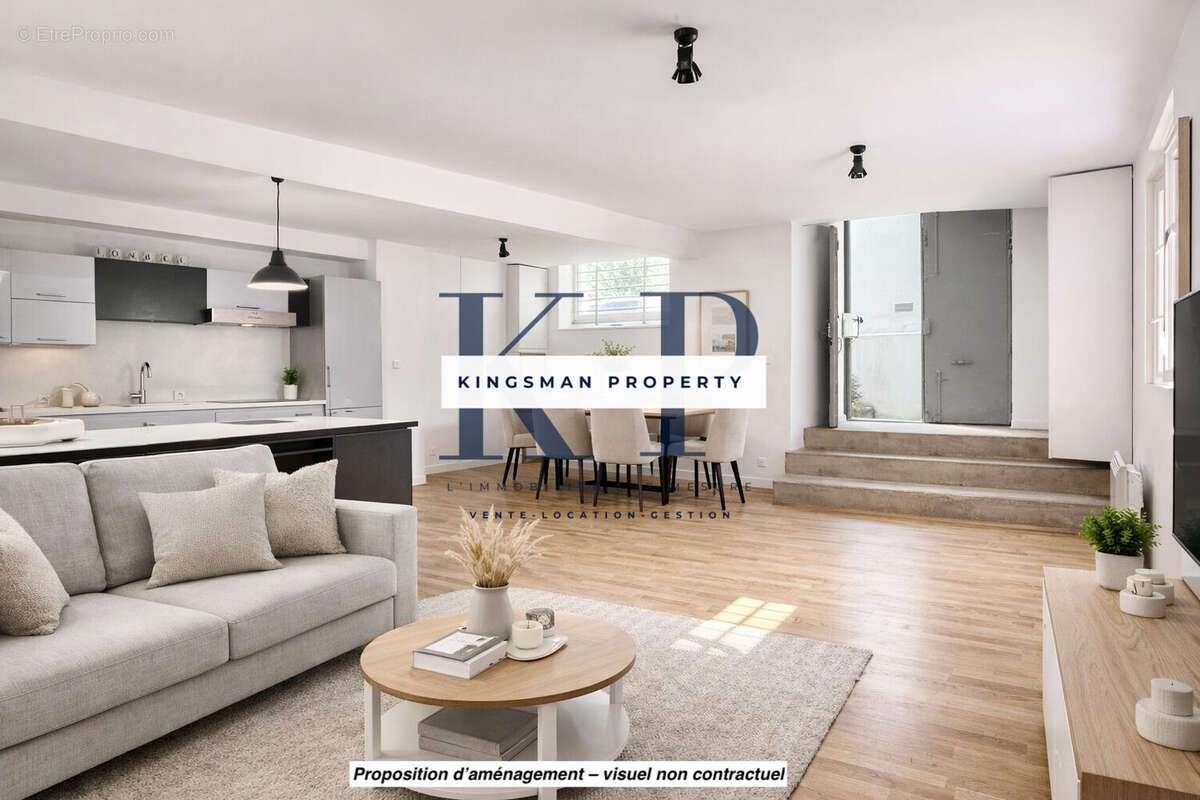 Proposition d'aménagement  visuel non contractuel - Appartement à PARIS-10E