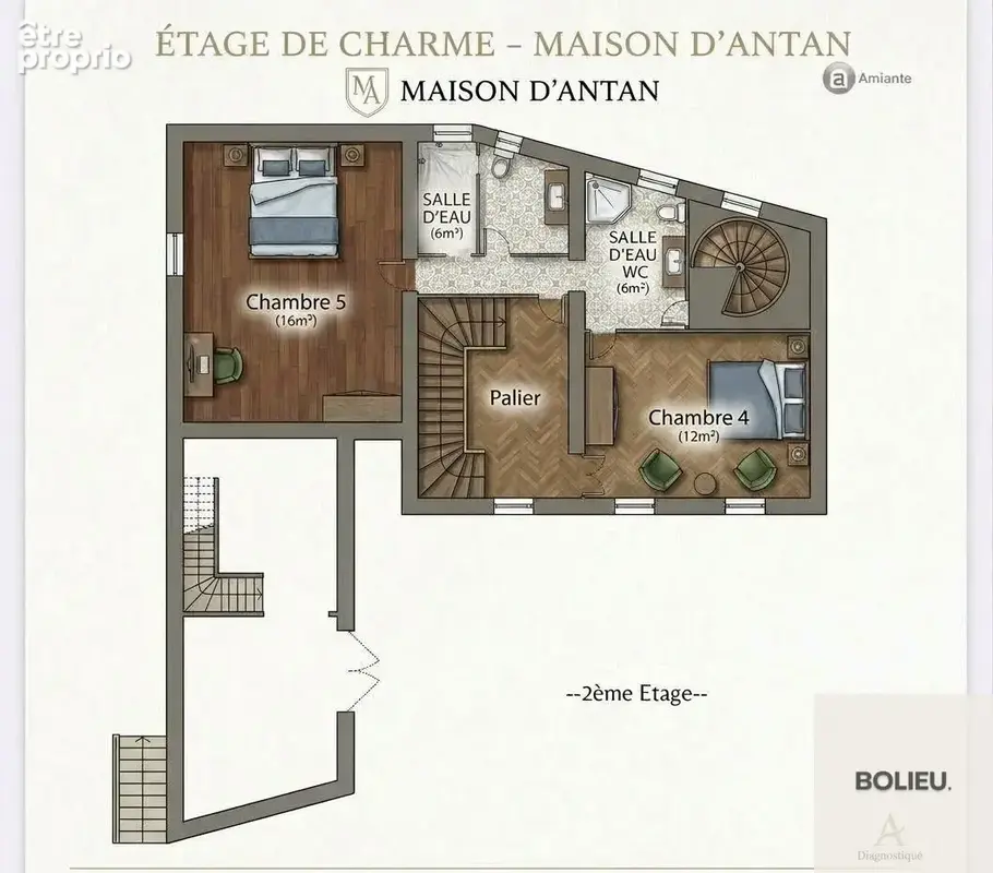Maison de caractère -  5 chambres, grange et garage - photo 24