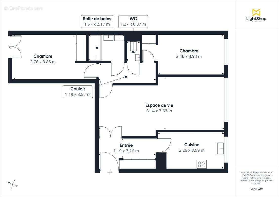Appartement à PARIS-19E