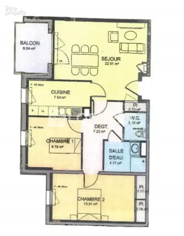 Appartement moderne T3 avec balcon et place de stationnement - photo 17