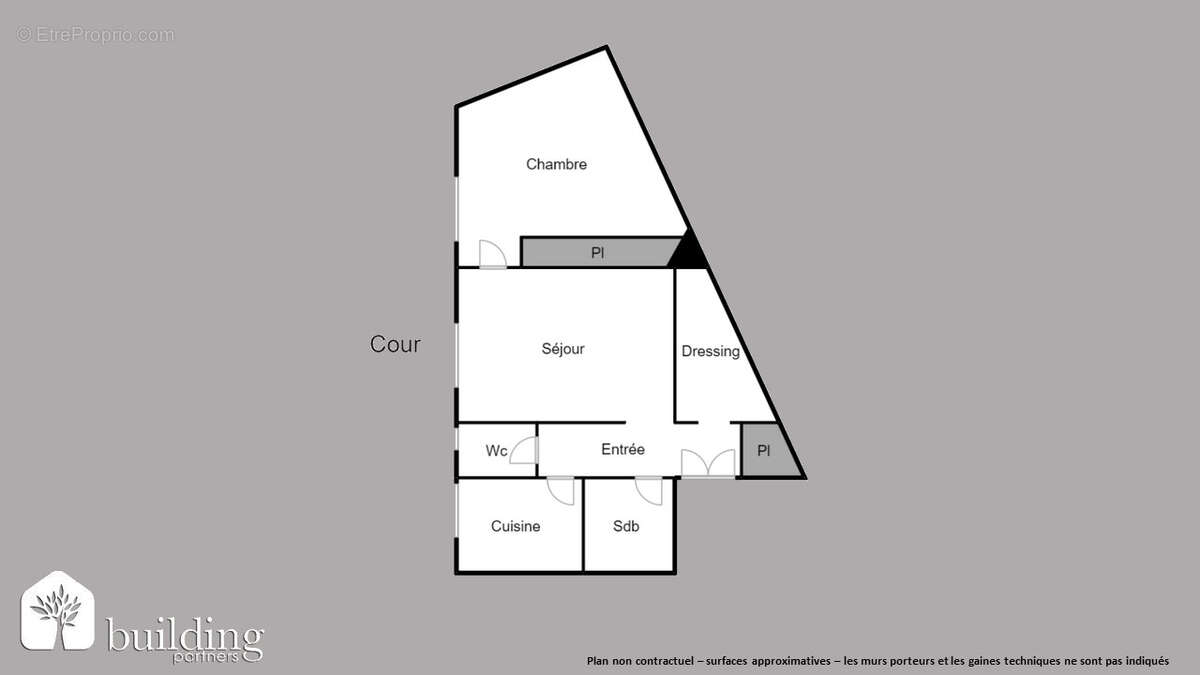 Grandes Carrières Paris 18ème - Appartement 2 pièces 38,08 m² - photo 2